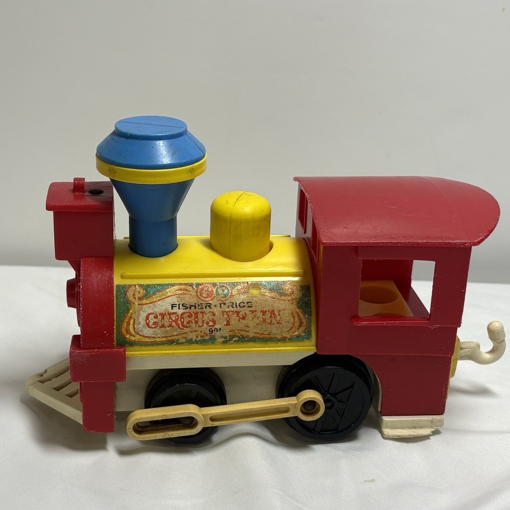 Vintage 1973 Fisher Price Little People Circus Train Engine #991 Whistle Works